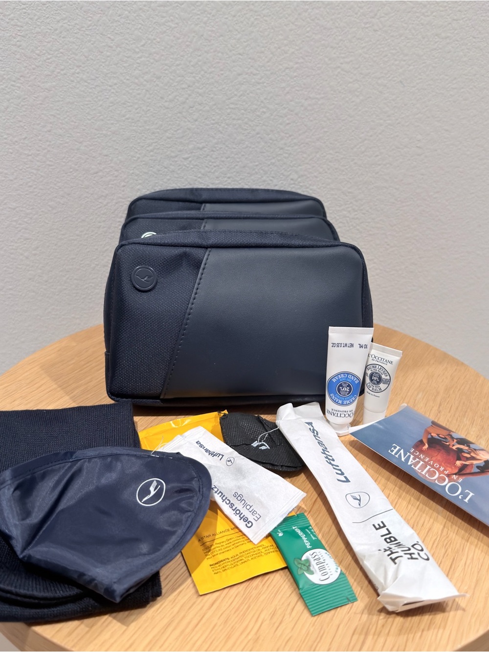 Lufthansa X3 Navy Travel Dopp Kit Toiletry Bag